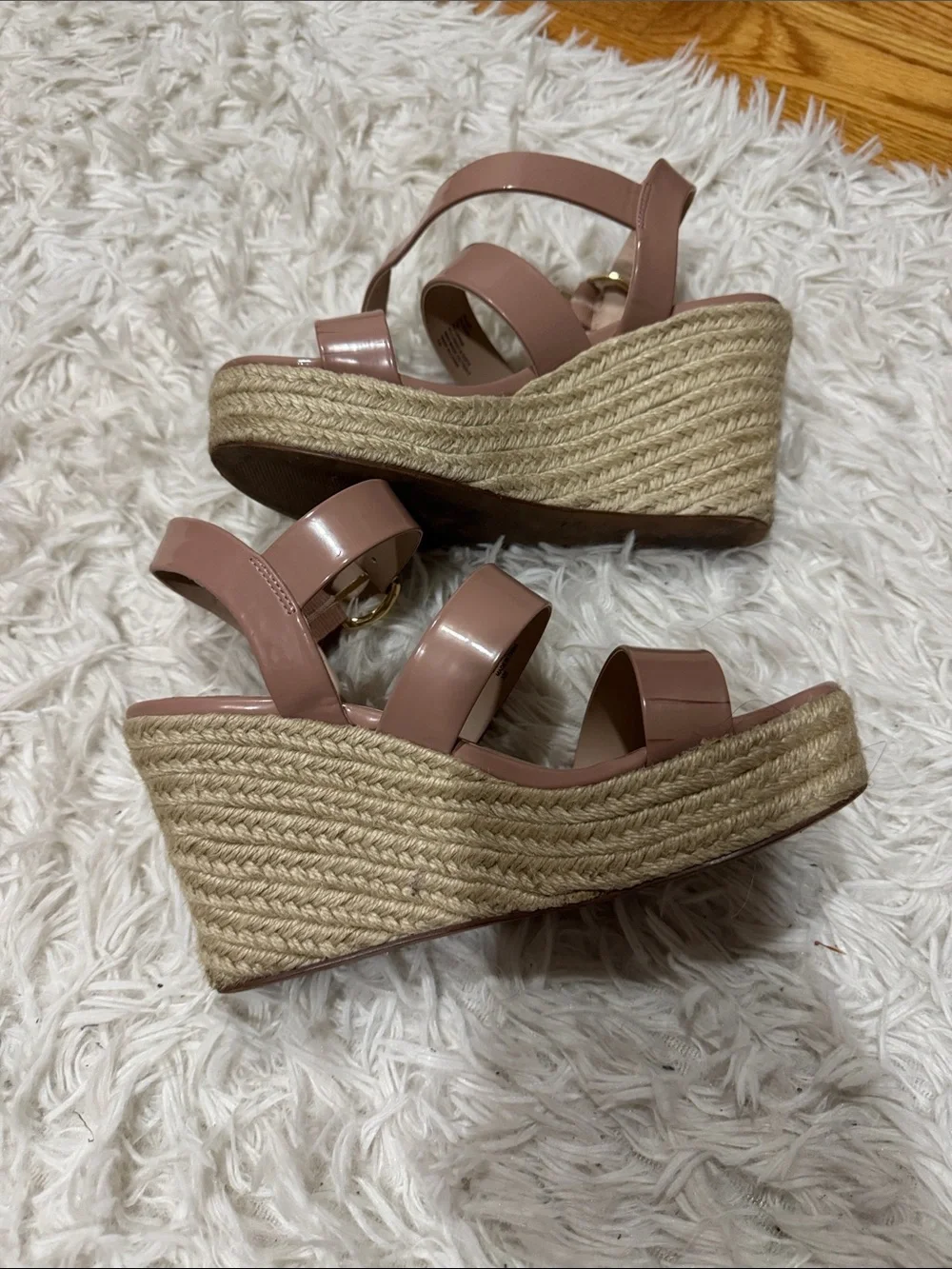 Steve Madden Blush Pink Platform Wedge Sandals